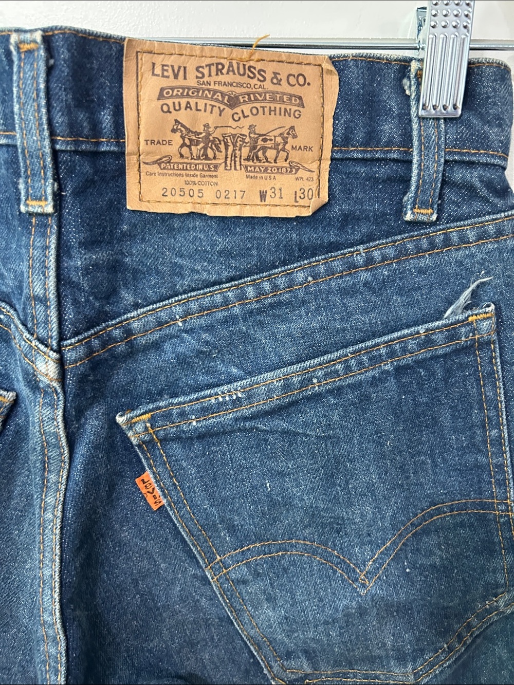 Vintage Levi's Slim 515 Men's Jeans in Dark Blue Denim